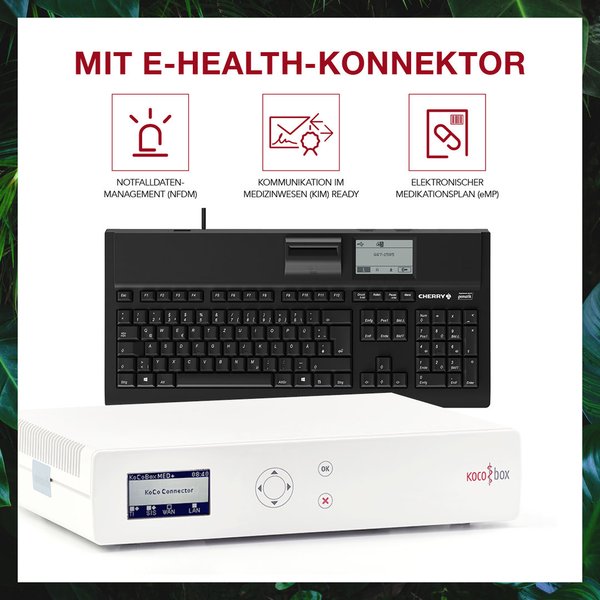 TI-Bundle „Do-it-yourself“ mit ePA-Konnektor KoCoBox MED+ und 1 x CHERRY Tastatur schwarz