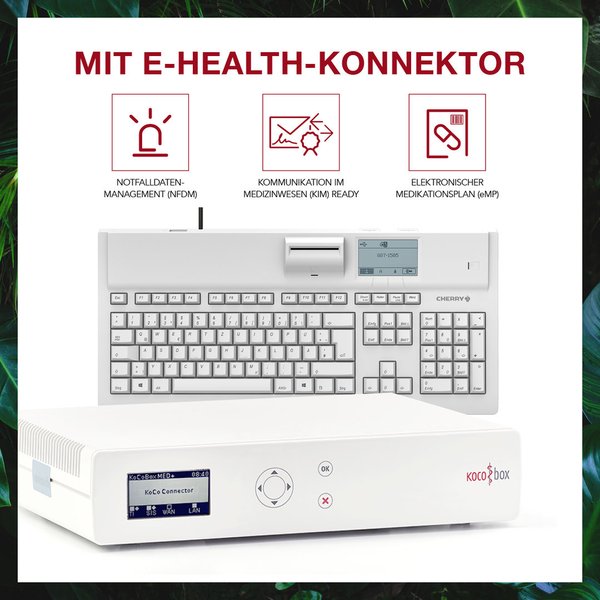 TI-Bundle „Do-it-yourself“ mit ePA-Konnektor KoCoBox MED+ und 1 x CHERRY Tastatur weiß